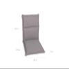 GO-DE Textil Garden Chair Cushions, Low-Back, Taupe, 2-Piece Set view 2