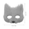 CHILDWEET Realistic Plush Half-Face Fox Mask for Halloween and Costume Parties view 2