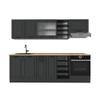 Vicco R-Line Kitchen Unit, Anthracite Country Style/Anthracite, 240 cm view 1