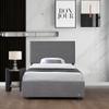 Corium Juva Upholstered Bed Frame with Lift-Up Slatted Base, Corduroy, 90 x 200 cm, Gray view 3
