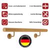 TIBU Aluminum Handrail, Oak Wood Decor, 600 cm, Wall-Mounted Stair Rail with Angled Stainless Steel Brackets, 6 Brackets and Slightly Curved End Cap view 2