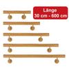 TIBU Aluminum Handrail, Oak Wood Decor, 600 cm, Wall-Mounted Stair Rail with Angled Stainless Steel Brackets, 6 Brackets and Slightly Curved End Cap view 4