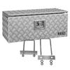 Aluminum Tread Plate Drawbar Box 700 x 300 x 300 mm with 2 Gas Springs and Stainless Steel Latch, incl. MON4002 view 1