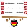 TIBU Aluminum Handrail, Oak Wood Decor, 580 cm, 6 Angled Stainless Steel Brackets and Angled End Piece view 2