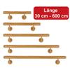 TIBU Aluminum Handrail, Oak Wood Decor, 580 cm, 6 Angled Stainless Steel Brackets and Angled End Piece view 4