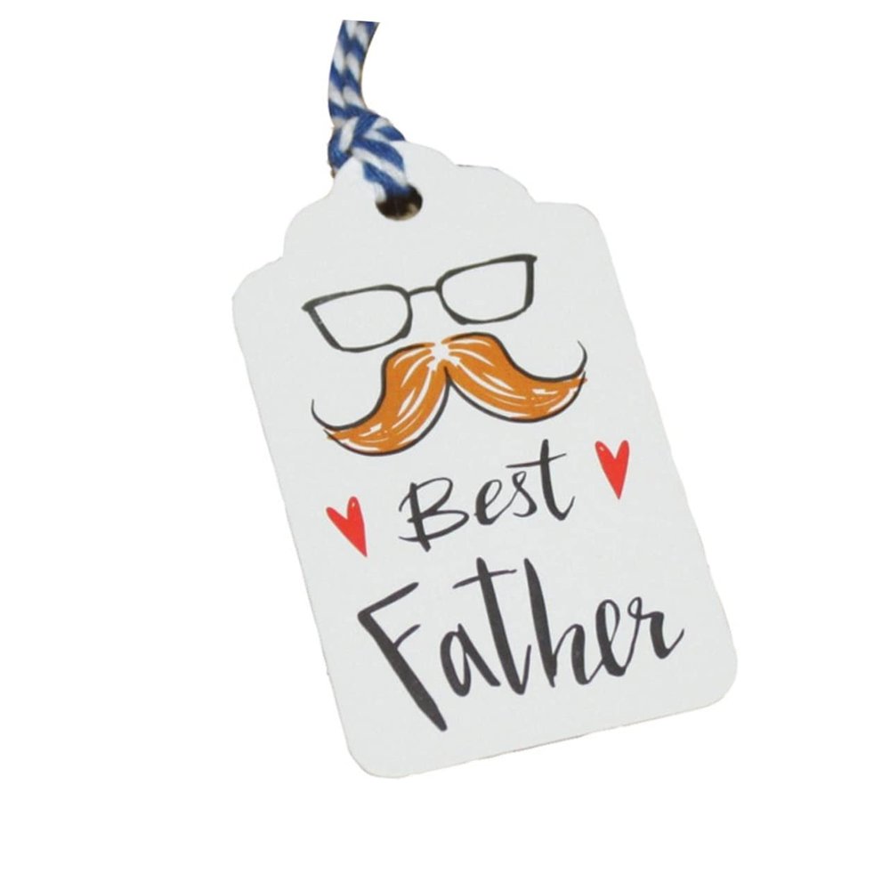 TOVINANNA Father's Day Paper Gift Tags, 100 Pieces