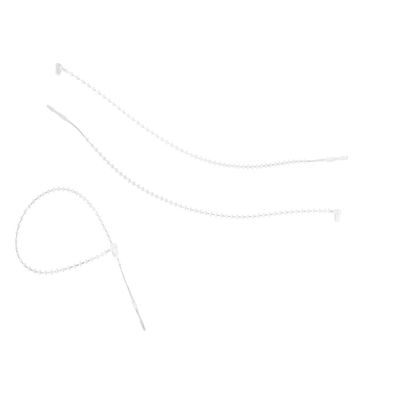 MASHPAPER 100-Pack Non-Releasable Transparent Cable Ties - 175 mm Ratchet Loops, Robust and Versatile