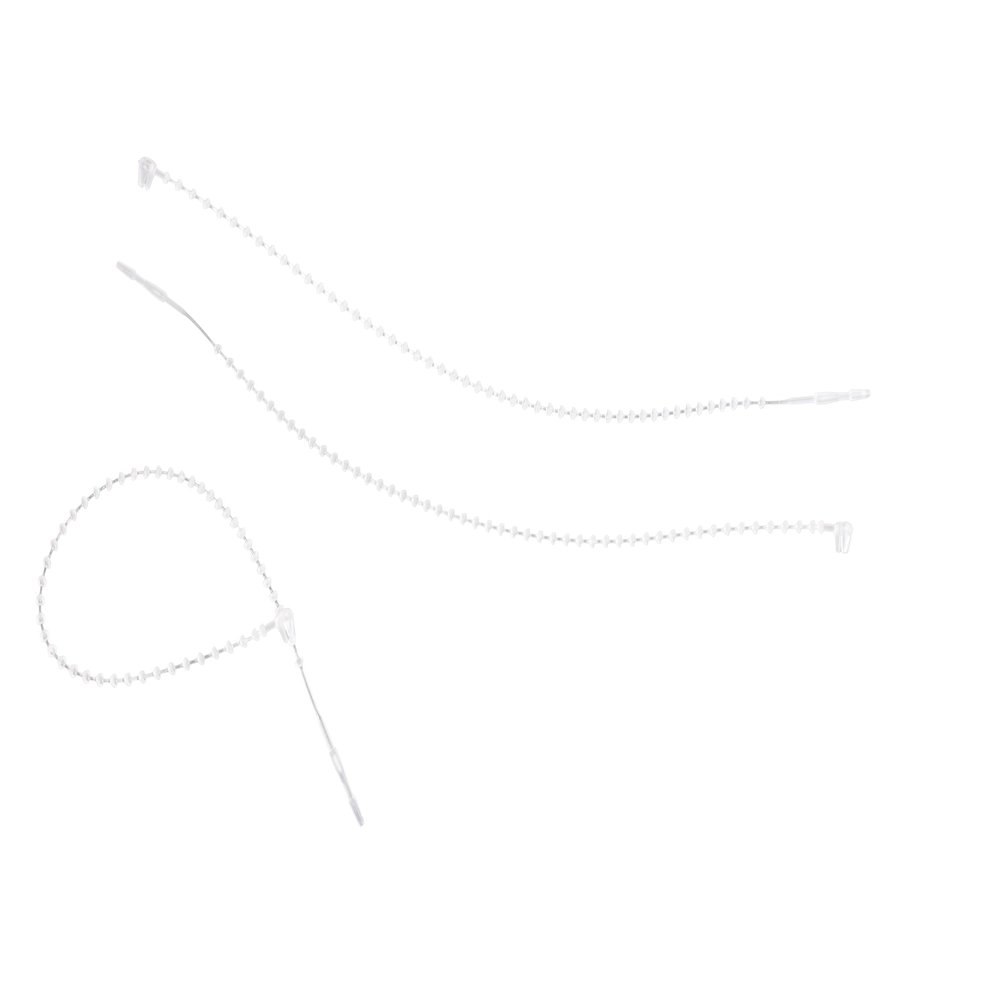 MASHPAPER 100-Pack Non-Releasable Transparent Cable Ties - 175 mm Ratchet Loops, Robust and Versatile