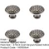Loops Rustic Hammered Pewter Cabinet Knob, 40 mm, Handcrafted Design, 4-Pack view 2