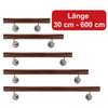 TIBU Aluminum Handrail, Walnut Woodgrain Finish, 30–600 cm, 90 cm with 2 Brackets and Curved Cap view 4