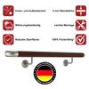 TIBU Aluminum Handrail, Walnut Décor, 510 cm, with 6 Angled Stainless Steel Brackets and Wall Bend view 2