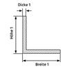 Aluminum Angle Profile | AlMgSi0.5 | EN AW-6060 | Mill Finish | 35 x 35 x 4 mm | Length: 2,000 ± 5 mm view 3