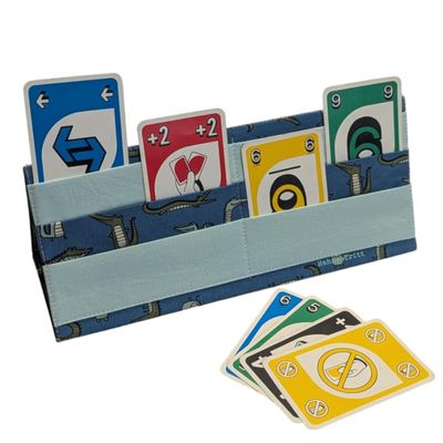 Fabric Playing Card Holder, Handmade, Crocodile