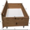 Lermowood M2 Wooden Pallet Bed 80 x 200 cm, Oak, with Slatted Base and 2 Drawers view 4
