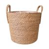 Woven Seagrass Planter Basket with Chain and Hook, Khaki view 1