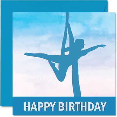 Silks Sport Birthday Card for Boys – Yoga Design, 145 mm