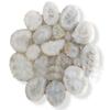 White Agate Coffee Table with Epoxy Tabletop, 45.7 x 45.7 cm view 1