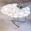 White Agate Coffee Table with Epoxy Tabletop, 45.7 x 45.7 cm view 2