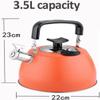 SDGBCXD Stainless Steel Stovetop Tea Kettle with Thermometer, 3.5 L, Silver view 2