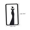 Acrylic Restroom Signs for Women and Men, 2-Pack, Self-Adhesive, Black view 2