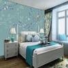 Vintage Blue Flower Bird 3D Wallpaper for Dining Room, Living Room, Bedroom and Kids' Room, 250 x 170 cm view 2