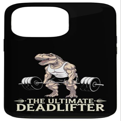 iPhone 13 Pro Case, Stuffed T-Rex Dino, Deadlifter Workout Gym