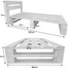 Lermowood M2 Wooden Pallet Bed 90 x 200 cm, White, with Headboard and 2 Drawers view 3