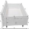 Lermowood M2 Wooden Pallet Bed 90 x 200 cm, White, with Headboard and 2 Drawers view 4