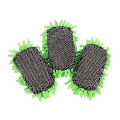 Pack of Chenille Whiteboard Erasers, Green Sponges