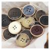 AQXYWQLL 4-Hole Round Metal Sewing Buttons, Stone Red, 20 mm, 6 pcs view 2