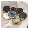 AQXYWQLL 4-Hole Round Metal Sewing Buttons, Stone Red, 20 mm, 6 pcs view 3