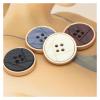 AQXYWQLL 4-Hole Round Metal Sewing Buttons, Stone Red, 20 mm, 6 pcs view 4