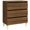 WKIEQACO Sideboard, Brown Oak, 60 x 35 x 69 cm, Engineered Wood view 2