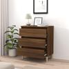 WKIEQACO Sideboard, Brown Oak, 60 x 35 x 69 cm, Engineered Wood view 3