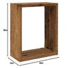 4 Cube Wall Shelves, Reclaimed Wood Look, 30 x 15 x 30 cm view 3