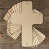 Christian Wooden Cross Shapes, 3 mm, Rounded Corners, 18 x 12.6 cm, 2 Holes, 10 Pieces view 3