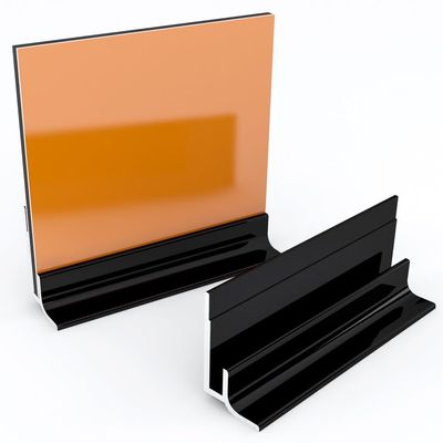 Kerabad Aluminum Profile System for 3 mm Panels, Black Baseboard Profile, 1 m