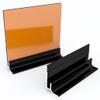 Kerabad Aluminum Profile System for 3 mm Panels, Black Baseboard Profile, 1 m view 1