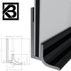 Kerabad Aluminum Profile System for 3 mm Panels, Black Baseboard Profile, 1 m view 2