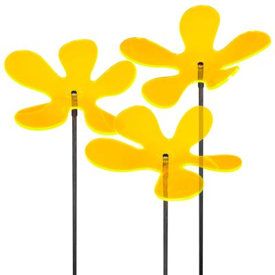Cazador-del-sol Original Lotta Medio Wavy, 3-Piece Yellow Sun Catcher Set
