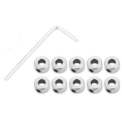 Electroplated Carbon Steel Shaft Collars, 4.1 mm Bore, 10-Pack