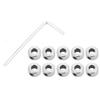 Electroplated Carbon Steel Shaft Collars, 4.1 mm Bore, 10-Pack view 1
