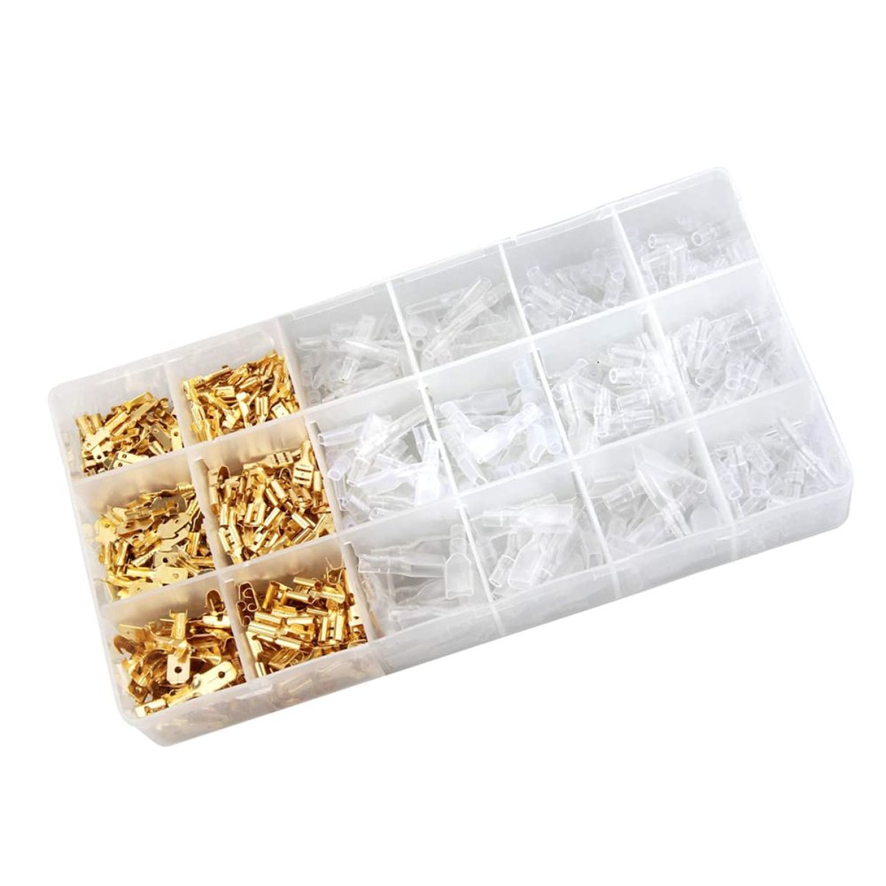 600-Piece Copper Terminal Connector Kit, Insulated Terminals
