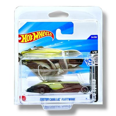 Hot Wheels Custom Cadillac Fleetwood, Rod Squad 1/10, HYW77, Short Card, Green Metallic, 1:64