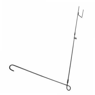 BAZEITFLOW Black Iron Garden Flag Holder, Weather-Resistant and Sturdy