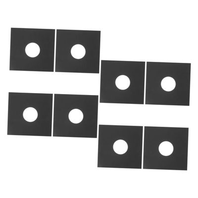 ERINGOGO Black PO Vinyl Record Sleeves, 8-Pack, Double-Layer Inner Sleeve Design, Antistatic