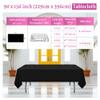 WedDecor Rectangular Tablecloths, Premium Quality, Linen Fabric, for Banquets, Dining Tables, Weddings and Special Occasions, 228 x 392 cm, Black, 5-Pack view 2