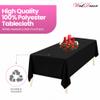 WedDecor Rectangular Tablecloths, Premium Quality, Linen Fabric, for Banquets, Dining Tables, Weddings and Special Occasions, 228 x 392 cm, Black, 5-Pack view 4