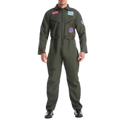 Men's Green Astronaut Costume for Adults