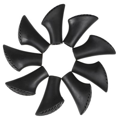 Happyyami 30-Piece PVC Replacement Tips for Trekking Poles, Crutches and Walking Canes, Black